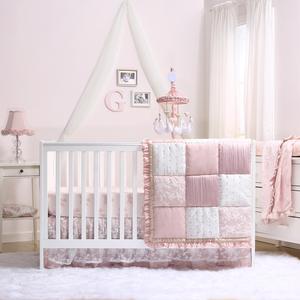 Grace 4 Piece Baby Crib Bedding Set for Girls Big Sale Sale Online