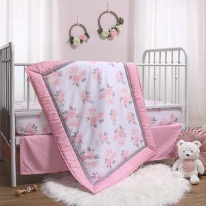 Pink Floral 3-Piece Crib Bedding Set Buy