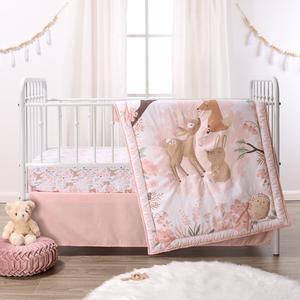 Fairytale Forest 3 Piece Baby Crib Bedding Set for Girls Geniue Stockist