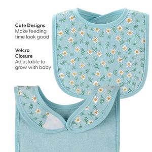 Rainbow Floral Baby Girl Terry Bib Set of 10 Recommend For Sale