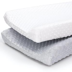 Grey & White Minky Dot Changing Pad Covers For Sale Online