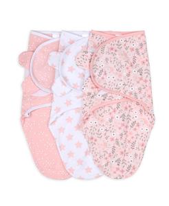 Pink Patterned Swaddles, 3-Pack Set Low Pice Fee Shipping Sale Online