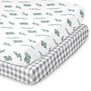 Farmhouse Floral & Plaid Fitted Playard Sheets, 2-Pack Free Shipping Order