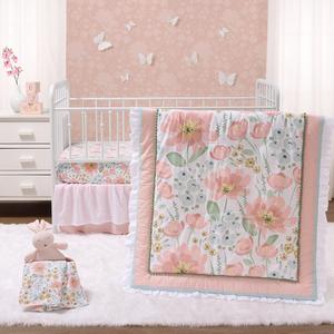 Wildflower 4 Piece Organic Cotton Baby Crib Bedding Set for Girls Buy Cheap Nicekicks