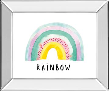 Rainbow Joy By Joelle Wehkamp - Mirror Framed Print Wall Art - Pink Footlocker Online