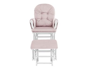 Mason - Glider And Ottoman White Wood 2025 Newest Cheap Online