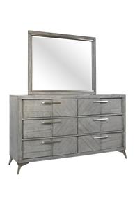 6 Drawer Dresser Book Matched Veneers - Gray Cheap Pick A Best