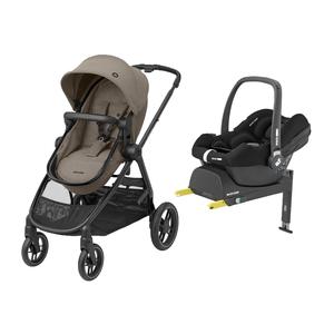 Maxi-Cosi Zelia Luxe Cabriofix i-Size & Base Travel System in Twillic Truffle Clearance Latest