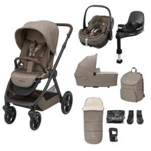 Maxi-Cosi Oxford 9pc Premium 360 Pro V2 Travel System in Truffle Sale Best