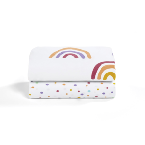 SnüzPod Fitted Crib Sheets 2pk Colour Rainbow Discount Original