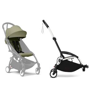Stokke® YOYO³ Connect & 6M  Colour Pack Bundle White Frame - Olive Order Online