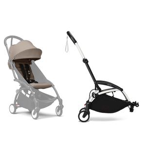 Stokke® YOYO³ Connect & 6M  Colour Pack Bundle White Frame - Taupe Outlet Best Sale