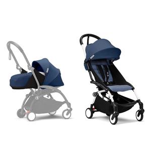 Stokke® YOYO³ Complete Stroller - White/Air France Blue Outlet Extremely