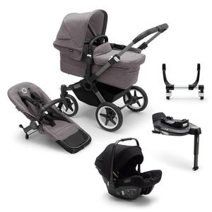 Bugaboo Donkey 5 Mono Turtle Travel System in Grey Mélange Free Shipping Inexpensive
