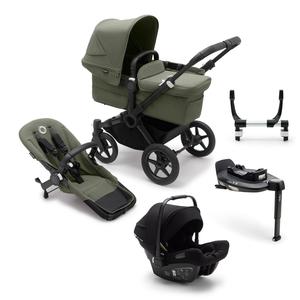 Bugaboo Donkey 5 Mono Turtle Travel System in Forest Green Cheap Excellent