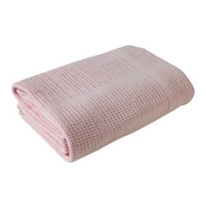 Clair de Lune Cellular Cot Blanket Pink Deals Online
