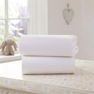 Clair de Lune Moses Fitted Sheet 2 Pack White Cheap Pice Outlet Sale