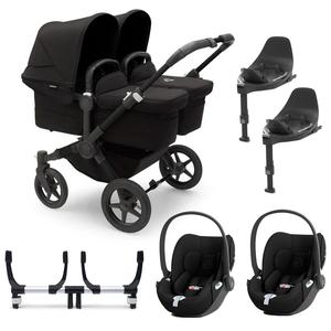 Bugaboo Donkey 5 Twin Complete Cloud T Travel System in Midnight Black Hot Sale Online
