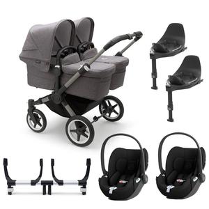 Bugaboo Donkey 5 Twin Complete Cloud T Travel System in Grey Mélange Cheap Order