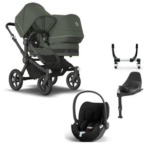 Bugaboo Donkey 5 Duo Complete Cloud T Travel System in Forest Green Authentic Cheap Pice