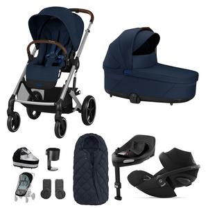 Cybex Balios S Lux Luxury Bundle in Silver/Ocean Blue Outlet Newest