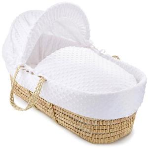 Clair de Lune Moses Basket Dimple White Sale New