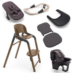 Bugaboo Giraffe Highchair Complete Newborn Bundle in Wood Grey Sale Popular