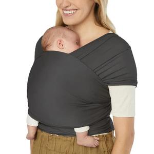Ergobaby Aura Sustainable Knit Baby Wrap in Soft Black Outlet Official