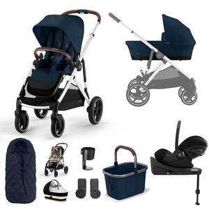 Cybex Gazelle S Luxury Bundle in Silver/Ocean Blue Low Cost