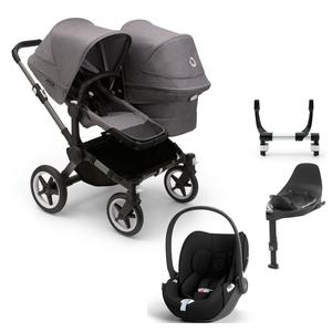 Bugaboo Donkey 5 Duo Complete Cloud T Travel System in Grey Mélange Discount Newest