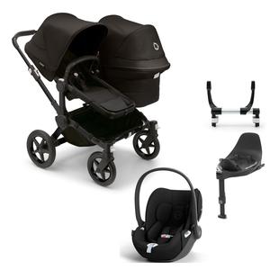 Bugaboo Donkey 5 Duo Complete Cloud T Travel System in Midnight Black Sale Get To Buy