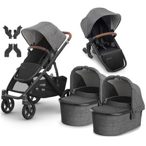 Uppababy Vista V3 Twin Pram in Greyson Outlet