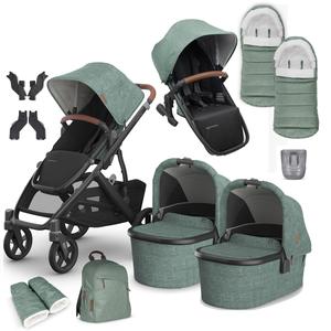Uppababy Vista V3 Twin Complete Bundle in Gwen Cheap Sale With Mastercard