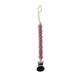 Gracie Pacifier Clip - Mauve Free Shipping Sale Online