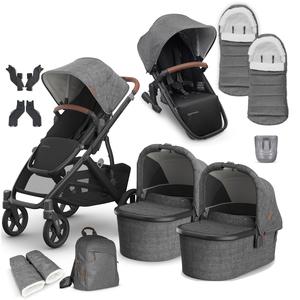 Uppababy Vista V3 Twin Complete Bundle in Greyson Cheap Sale New Arrival