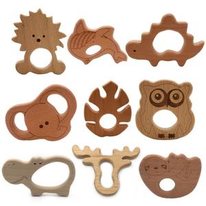 Baby Wooden Teether Cute Animals Free Shipping Online