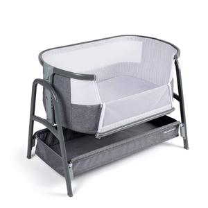 Ickle Bubba Bubba&Me Bedside Crib Space Grey Pay With Visa
