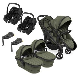 iCandy Peach 7 Twin Maxi-Cosi Bundle in Ivy Countdown Package