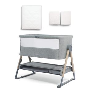 Mamas & Papas Lua Grey Bedside Crib Star/Stripe Bundle Recommend Cheap Pice