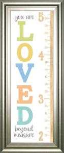 18x42 Loved Beyond Measture Growth Chart By Marla Rae - White Free Shipping Top Quality
