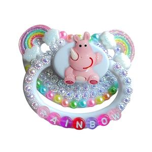 Rainbow Hippo Adult Pacifier With Mastercard