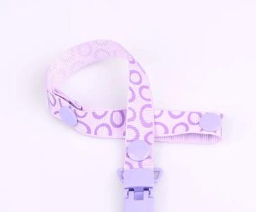 Purple Circles Pacifier Clip Sast For Sale