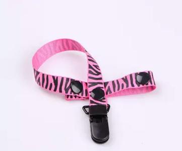 Pink Zebra Pacifier Clip Cheap Sale Genuine
