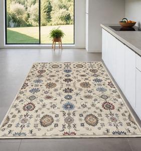 Ivory and Blue Floral Hand-Tufted Area Rug – Stain Resistant, Ideal for Kids and Pets Outlet Store Locations