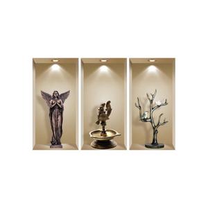 Set of Three Boa Faux 3D Peel and Stick Wall Decals - Transform Your Space with Stylish Illusions! Buy Cheap Low Shipping Fee