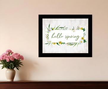 Hello Spring Wall Art - Unique Framed Print for Rustic Modern Farmhouse Decor, 14x20 Inches Discount Cheap Online