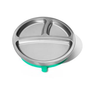 Avanchy Stainless Steel Baby Plate   Stainless Steel Baby Spoon Blue Professional Online