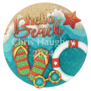 Hello Beach Door Hanger E-Pattern by Chris Haughey Free Shipping Sale Online