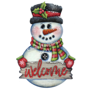 Snowman Greetings Door Hanger Pattern by Chris Haughey 2025 New Cheap Online