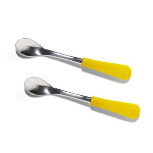 Infant Spoons Small Scoop | Stainless Steel & Silicone Buy Cheap Perfect